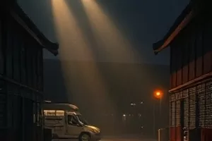 《旧钟楼谜案》剧集封面，钟楼内部的齿轮特写