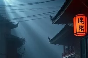 《深蓝回声》剧集封面，雨夜街口与警灯反光